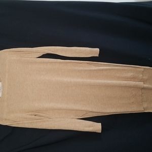 Pink Martini Camel Tan High-Low Duster Lightweight Sweater Size Small
